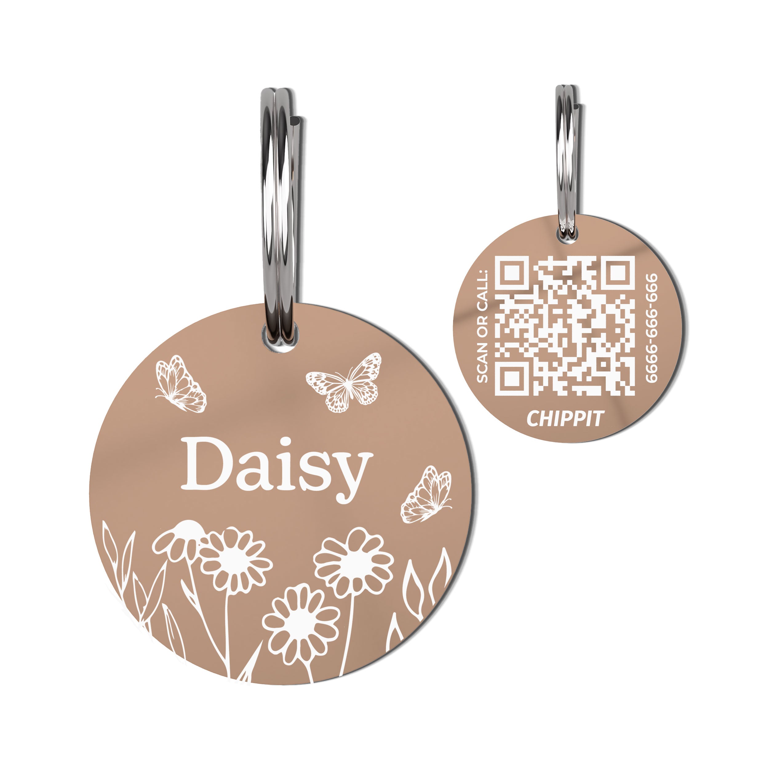 Premium QR Dog Tag - Daisy