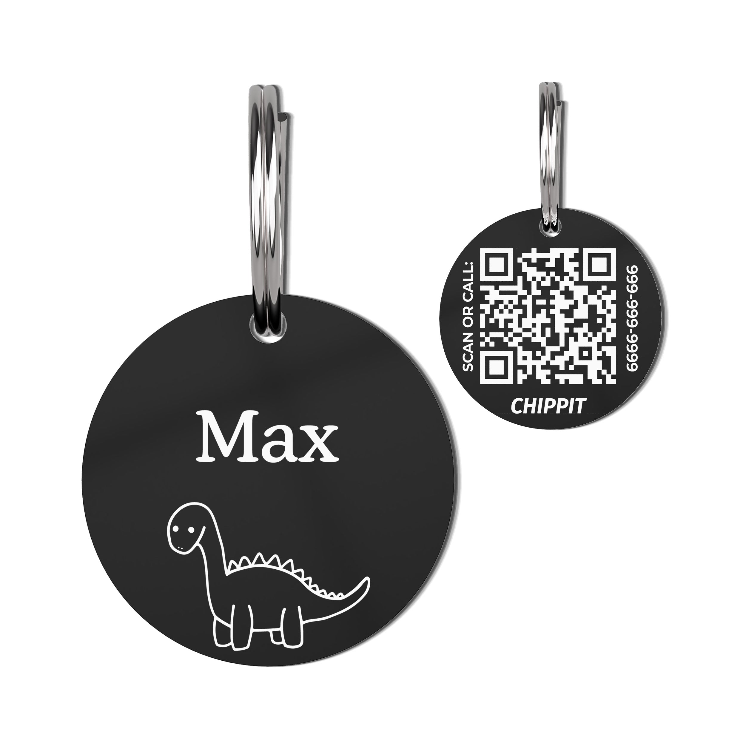 Premium QR Dog Tag - Brachiosaurus