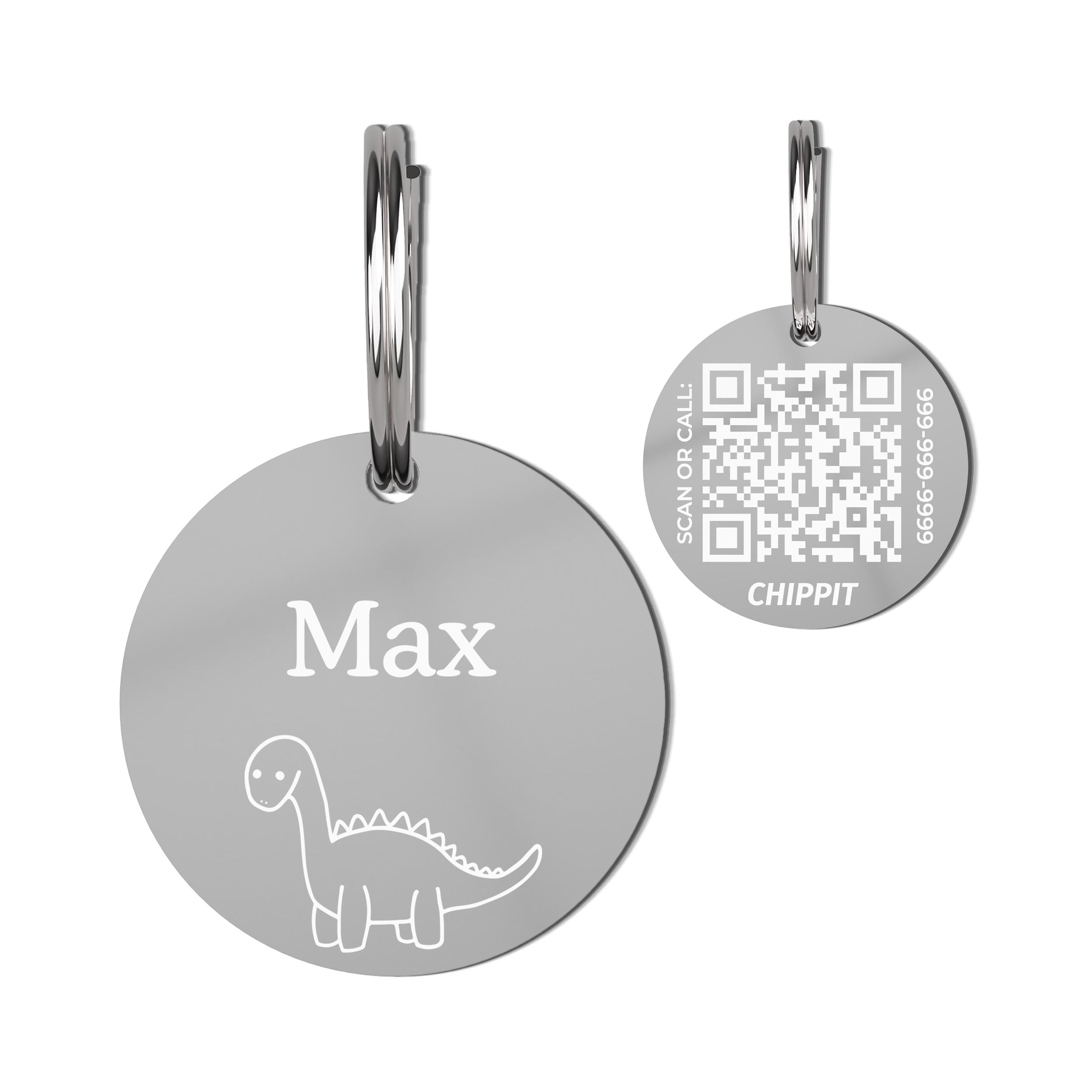 Premium QR Dog Tag - Brachiosaurus