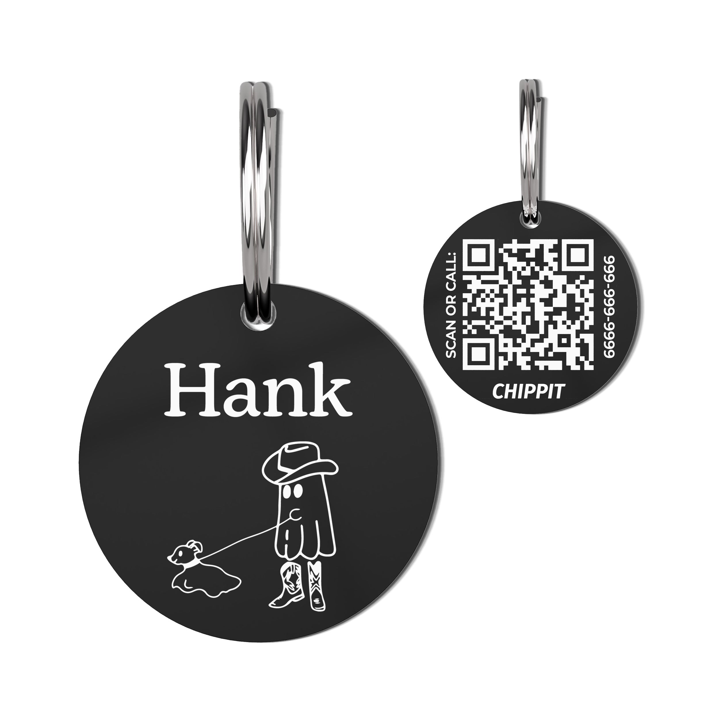 Premium QR Dog Tag - Boots