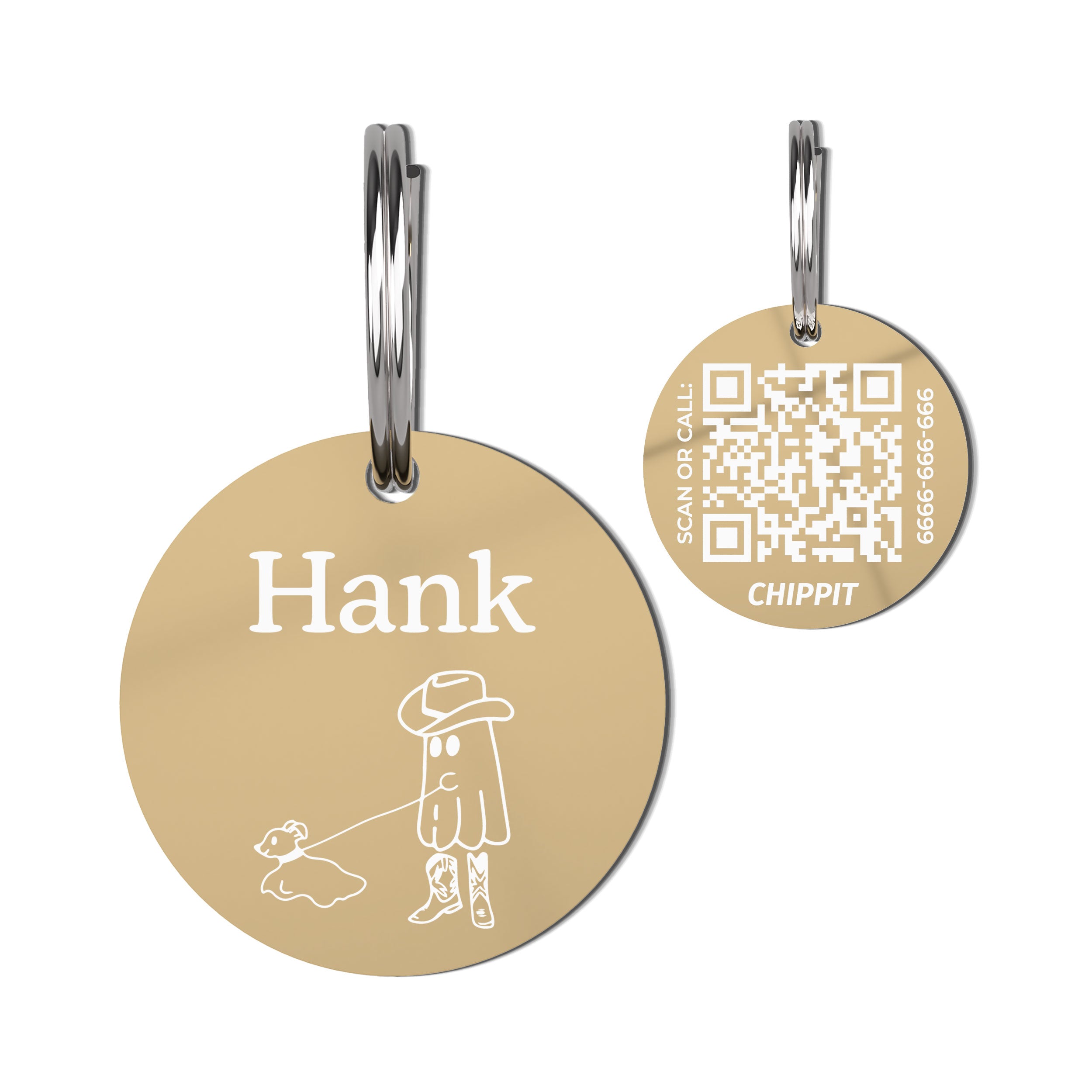 Premium QR Dog Tag - Boots