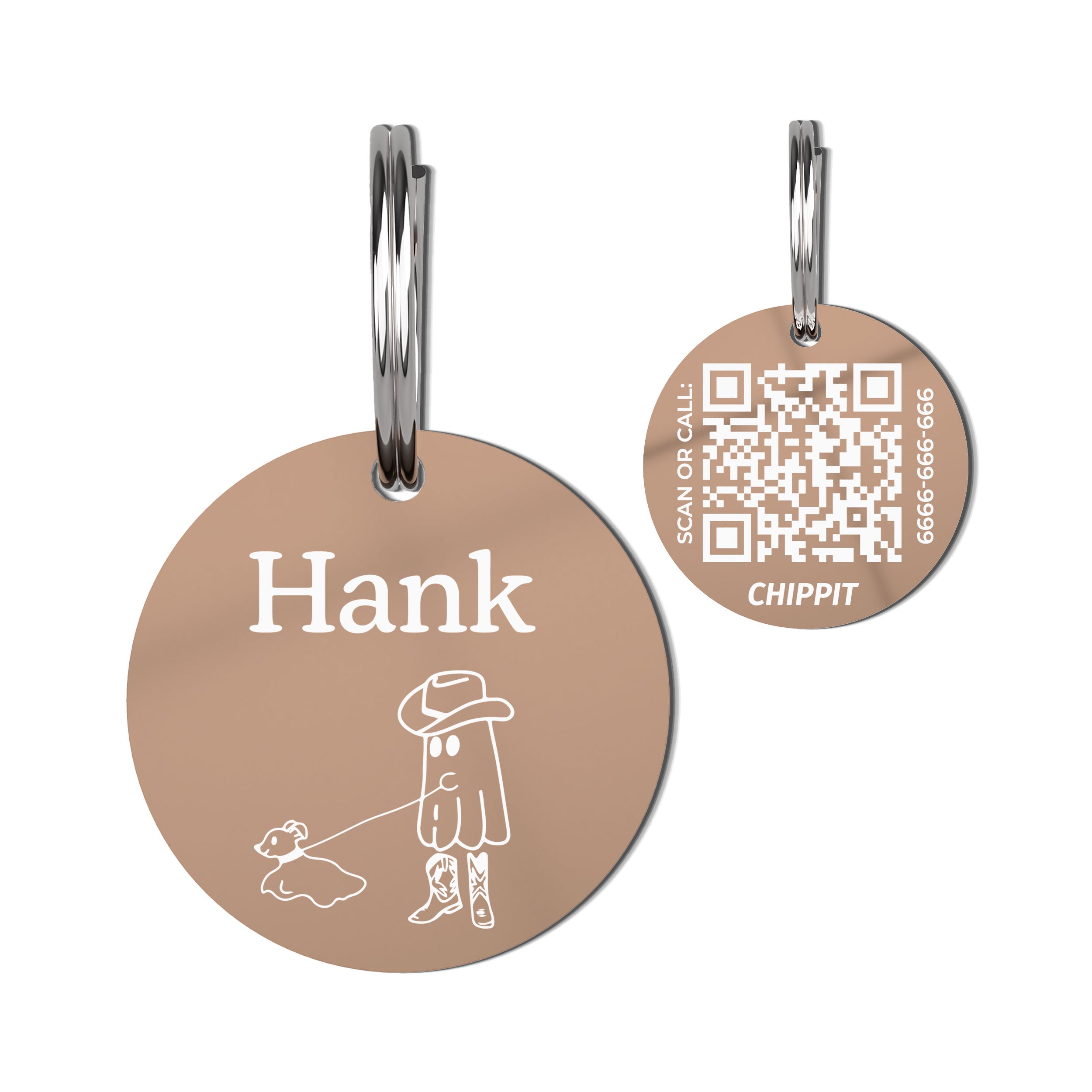 Premium QR Dog Tag - Boots
