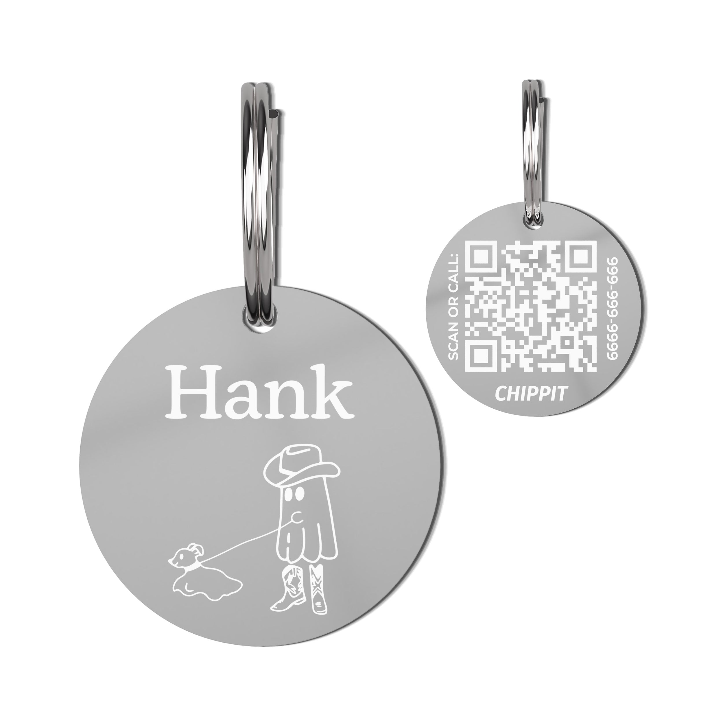 Premium QR Dog Tag - Boots