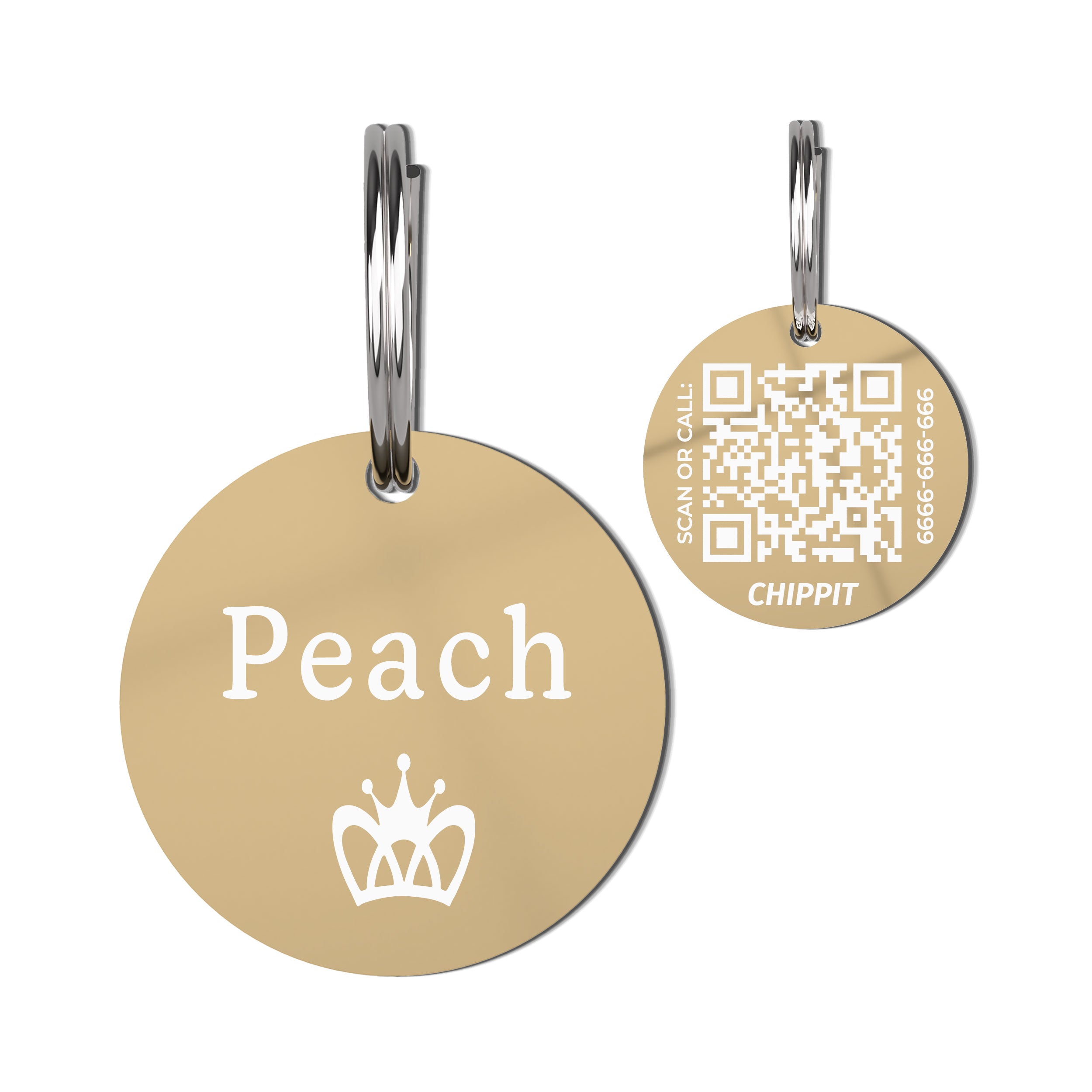 Premium QR Dog Tag - Crown