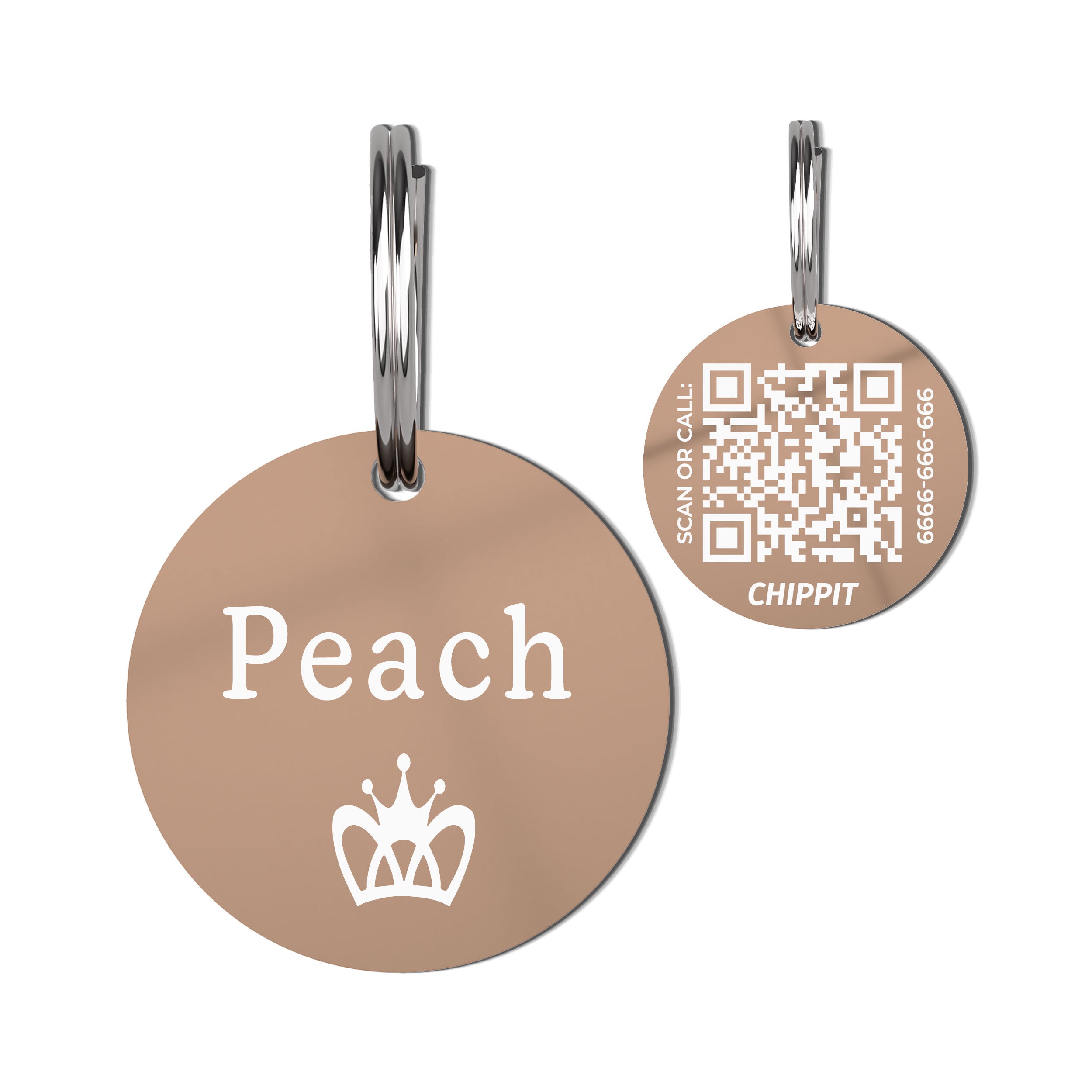 Premium QR Dog Tag - Crown