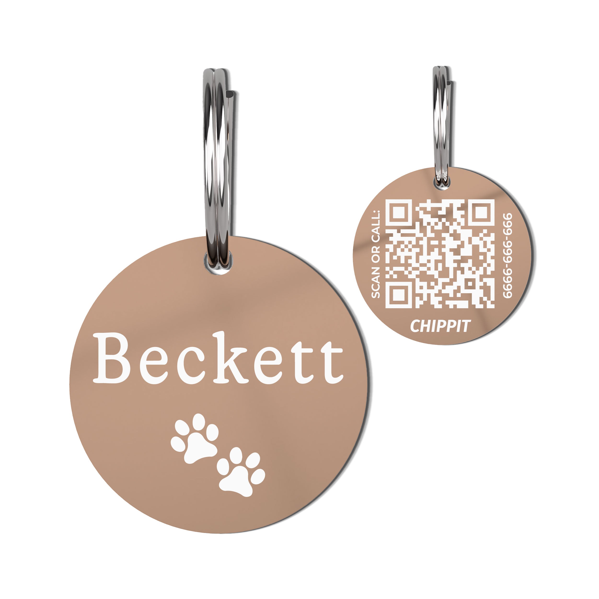 Premium QR Dog Tag - Paws
