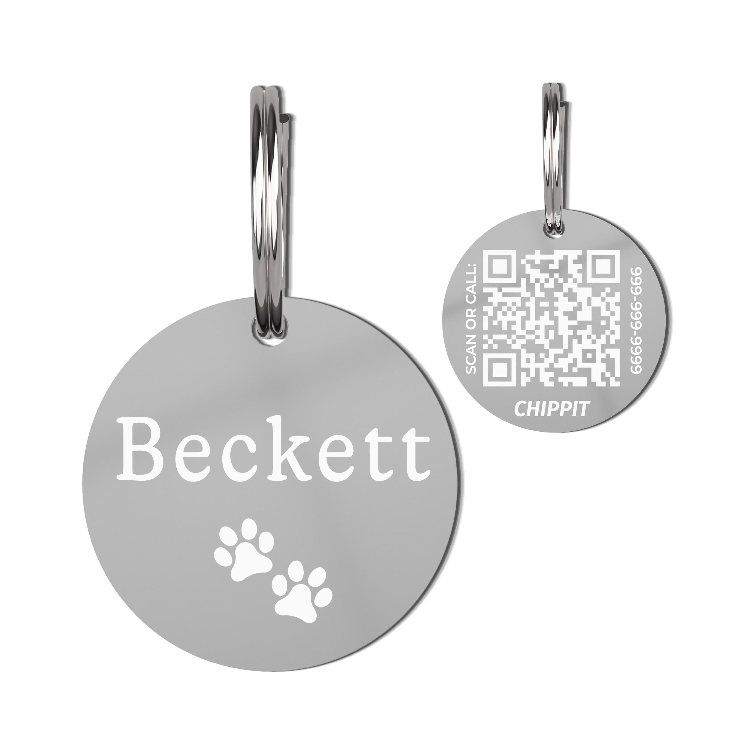 Premium QR Dog Tag - Paws
