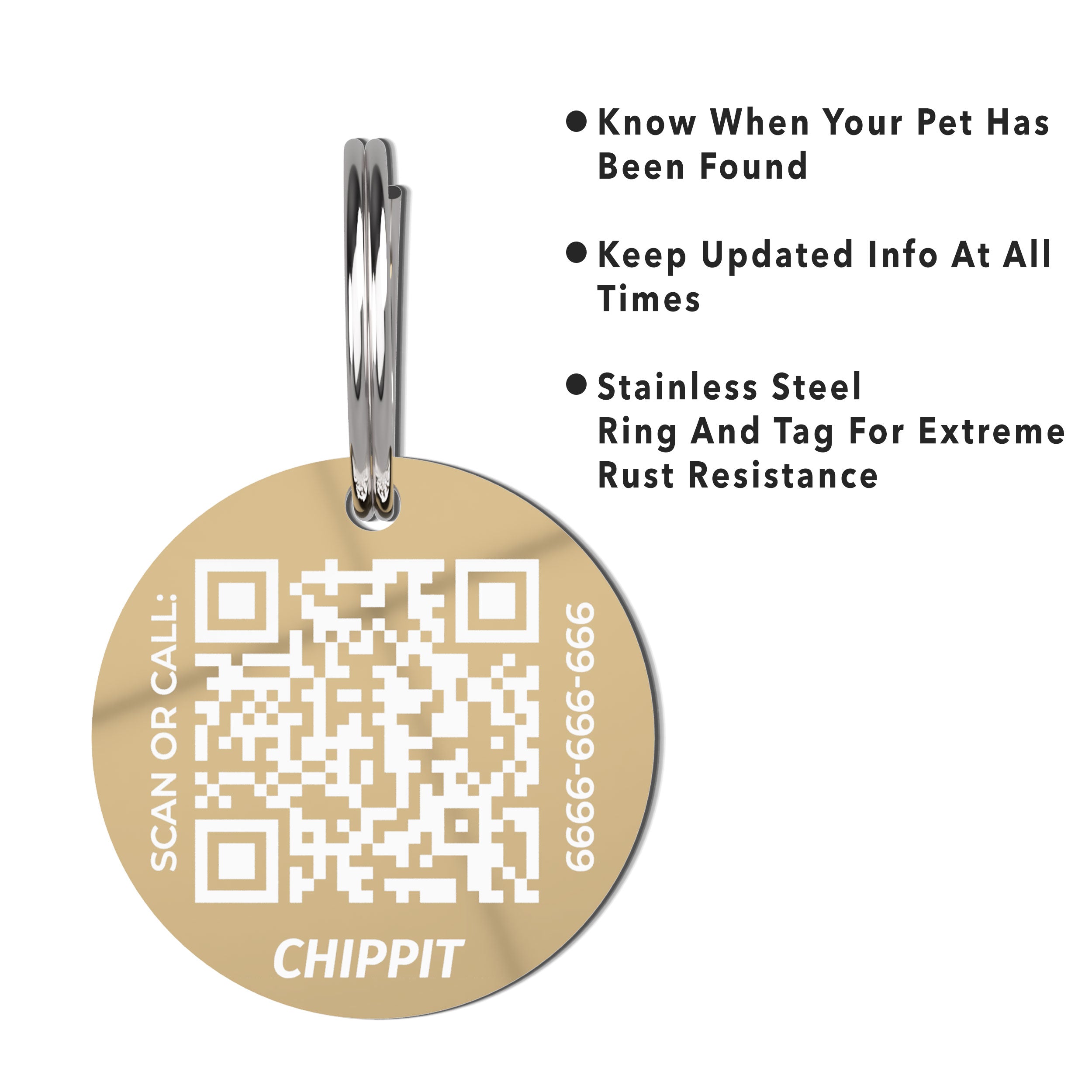 Premium QR Dog Tag - Skeleton